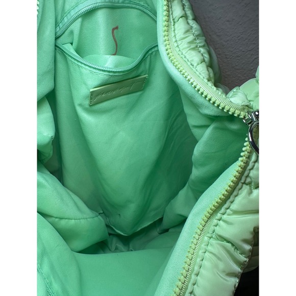 FP Movement Quilted Carryall Bag Lime Green Puffy Hobo Shoulder Bag Free People - Picture 6 of 8
